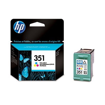 Cartouche HP 351 couleurs (cyan, magenta, jaune) pour imprimantes jet d'encre
