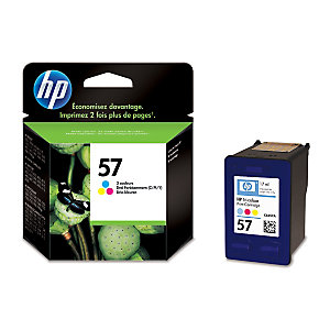 Cartouche HP 57XL couleurs (cyan, magenta, jaune) pour imprimantes jet d'encre
