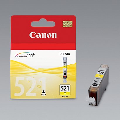 Cartridge Canon CLI 521Y geel voor inkjet printers