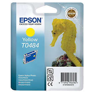 Cartridge Epson T0484 geel voor inkjet printers