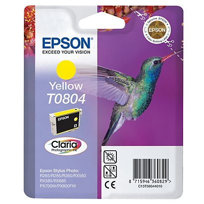 Cartridge Epson T0804 geel voor inkjet printers