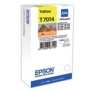 Cartridge Epson T7014 geel voor inkjet printers