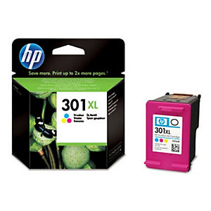 Cartridge HP 301 XL kleuren (cyaan+magenta+geel) voor inkjetprinters