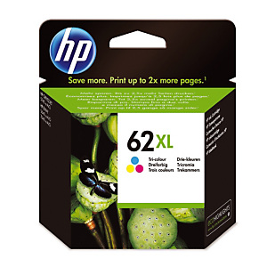 Cartridge HP 62 XL kleuren (cyaan + magenta + geel) voor inkjet printers Cartridge HP 62 XL kleuren (cyaan + magenta + geel) voor inkjet printers