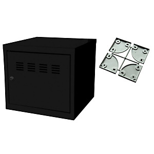 Casier de bureau individuel juxtaposable CUBE - H. 36 cm Noir Casier de bureau individuel juxtaposable CUBE - H. 36 cm Noir