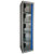Casier consigne 1 colonne 5 cases gris/ bleu  portes plexi  à serrure E10 à code électronique - 1