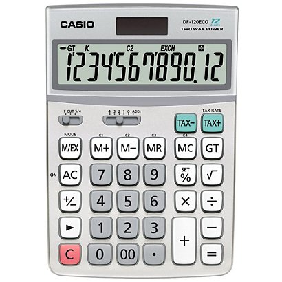 CASIO Calculatrice de bureau CASIO DF-120ECO - 12 chiffres