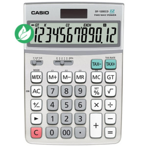 Casio Calculatrice de bureau DF-120ECO - 12 chiffres