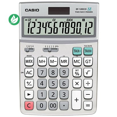 Casio Calculatrice de bureau DF-120ECO - 12 chiffres - 1