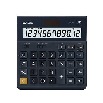 Casio Calculatrice de bureau DH-12ET solaire - 12 chiffres - 1