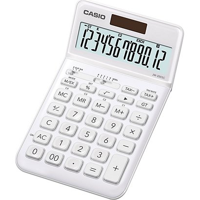 Casio Calculatrice de bureau JW-200SC - 12 chiffres - Blanc - 1