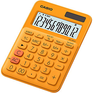Casio Calculatrice de bureau MS-20UC 12 chiffres - Orange