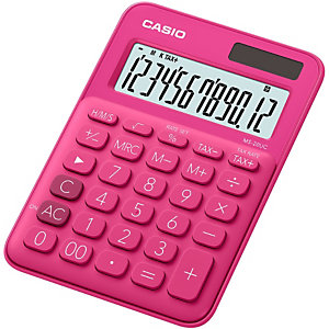 Casio Calculatrice de bureau MS-20UC 12 chiffres - Rouge