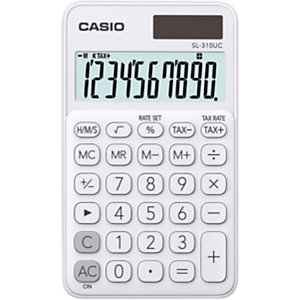 Casio Calculatrice de poche SL-310UC - 10 chiffres - Blanc