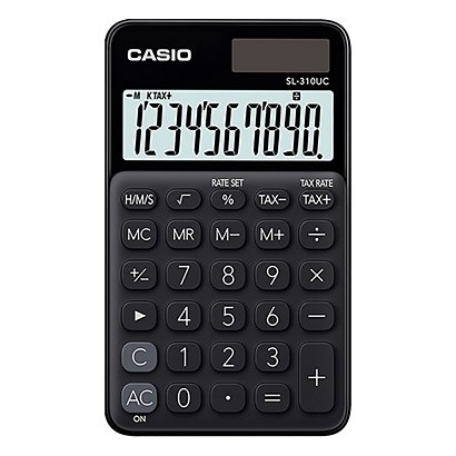 Casio Calculatrice de poche SL-310UC - 10 chiffres - Noire