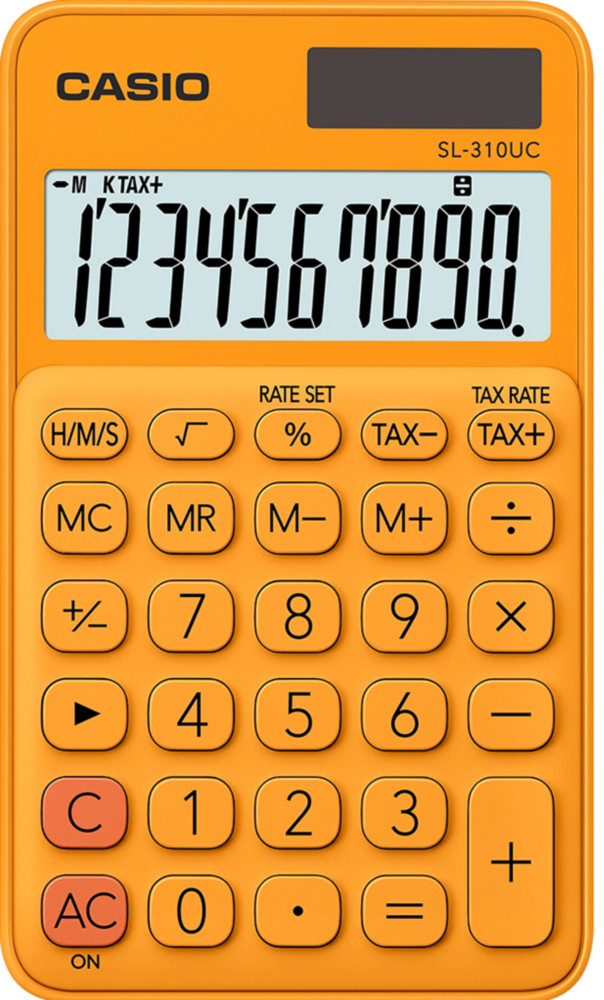 Casio Calculatrice de poche SL-310UC - 10 chiffres - Orange