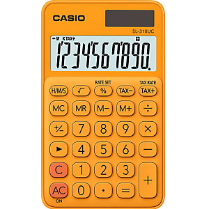 Casio Calculatrice de poche SL-310UC - 10 chiffres - Orange