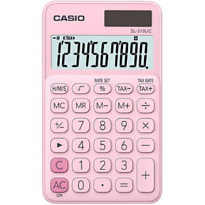 Casio Calculatrice de poche SL-310UC - 10 chiffres - Rose