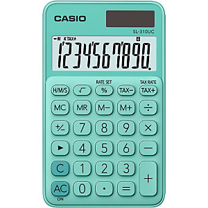 Casio Calculatrice de poche SL-310UC - 10 chiffres - Vert