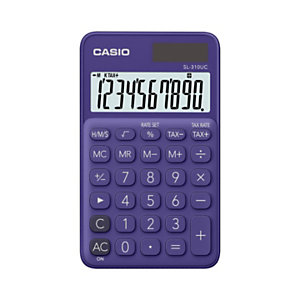 Casio Calculatrice de poche SL-310UC - 10 chiffres - Violet