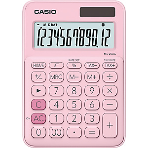 Casio MS-20UC-BU Calculadora de escritorio, rosa Casio MS-20UC-BU Calculadora de escritorio, rosa