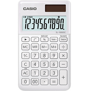 Casio SL-1000SC, Calculadora de bolsillo, blanco Casio SL-1000SC, Calculadora de bolsillo, blanco