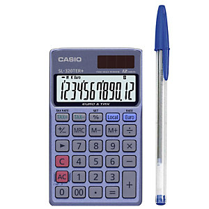 Casio SL-320TER+ calculadora de bolsillo con funda tipo cartera