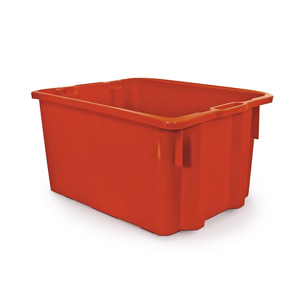 Cassa chiusa bianca sovrapponibile ed impilabile 550 x 430 x 310 mm - 50 litri - 2