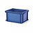 Cassetta in plastica impilabile e sovrapponibile blu 400 x 300 x 120 mm - 12 litri - 4