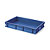 Cassetta in plastica impilabile e sovrapponibile blu 400 x 300 x 120 mm - 12 litri - 6