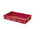 Cassetta in plastica impilabile e sovrapponibile rossa 400 x 300 x 220 mm - 22 litri - 7