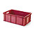 Cassetta in plastica impilabile e sovrapponibile rossa 400 x 300 x 220 mm - 22 litri - 8