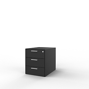 Cassettiera Bordino, 3 cassetti, cm 42 x 56 x 49,8 h, Nero Cassettiera Bordino, 3 cassetti, cm 42 x 56 x 49,8 h, Nero