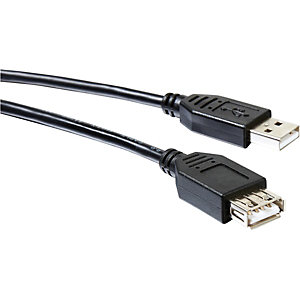 Cavo di prolunga USB-A 2.0 maschio/femmina, 1,8 m, Nero