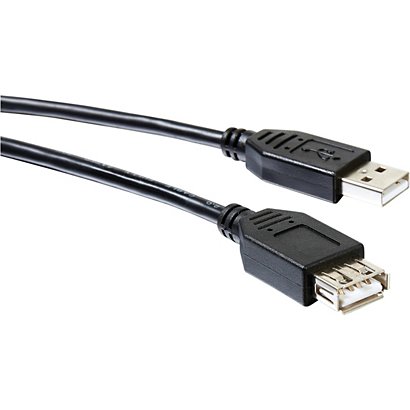 Cavo di prolunga USB-A 2.0 maschio/femmina, 1,8 m, Nero - Cavi
