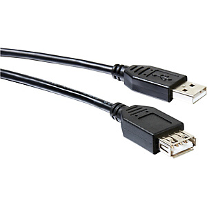 Cavo di prolunga USB-A 2.0 maschio/femmina, 3 m, Nero Cavo di prolunga USB-A 2.0 maschio/femmina, 3 m, Nero