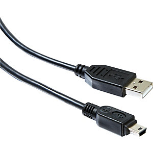 Cavo USB-A - Mini USB-B, 1,5 m, Nero