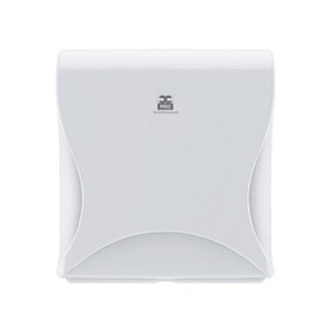 CC PRO Dispenser Essentia per rotoli di carta igienica Mini Jumbo, 28,22 x 13,63 x 30,72 cm, Bianco