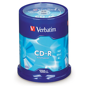 CD-R 52x en spindle de 100 VERBATIM