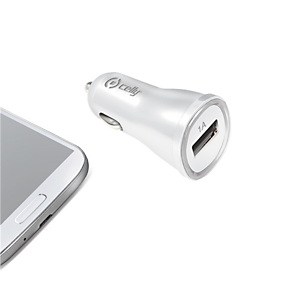 Celly, Caricabatterie, Car charger 1a with usb port white, CCUSBW Celly, Caricabatterie, Car charger 1a with usb port white, CCUSBW