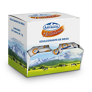 CENTRAL LECHERA ASTURIANA Edulcorante de mesa, sobres individuales, 1 gr, caja dispensadora de 250 CENTRAL LECHERA ASTURIANA Edulcorante de mesa, sobres individuales, 1 gr, caja dispensadora de 250