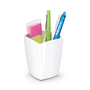 Cep Bicchiere portapenne, cm 7,4 x 7,4 x 9,5 h, Bianco artico Cep Bicchiere portapenne, cm 7,4 x 7,4 x 9,5 h, Bianco artico