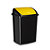 CEP Cubo de plástico con tapa abatible amarilla 50L - 1