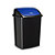 CEP Cubo de plástico con tapa abatible azul 50L - 1