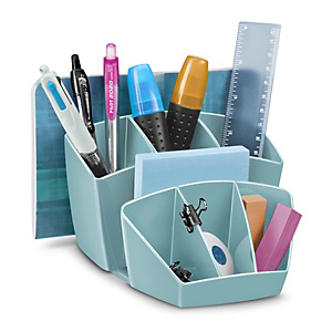 Cep Desk organizer Linea Riviera, Menta, cm 14,3 x 15,8 x 9,3 h.