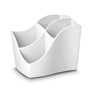 Cep Ellypse Xtra Strong 340 X Desk organizer, 4 scomparti, 118 x 89 x 98 mm, Polistirene, Colore bianco artico