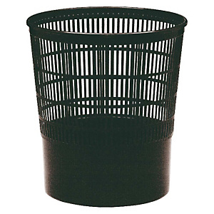 Cep Papelera de oficina económica, polipropileno reciclable en rejilla, 16 l, negro Cep Papelera de oficina económica, polipropileno reciclable en rejilla, 16 l, negro