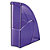 CEP Porte-revues HAPPY en polystyrène translucide - Dimensions H31 x P27 cm, dos 8,5cm. Coloris Violet - 1