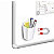 Cep Pot à crayons magnétique Riviera - 2 compartiments - Blanc - 2