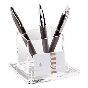 CEP Pot à crayons et téléphone portable AcryLight 440, ouverture frontale pour cartes de visite, 115 x 105 x 83 mm, acrylique, cristal CEP Pot à crayons et téléphone portable AcryLight 440, ouverture frontale pour cartes de visite, 115 x 105 x 83 mm, acrylique, cristal